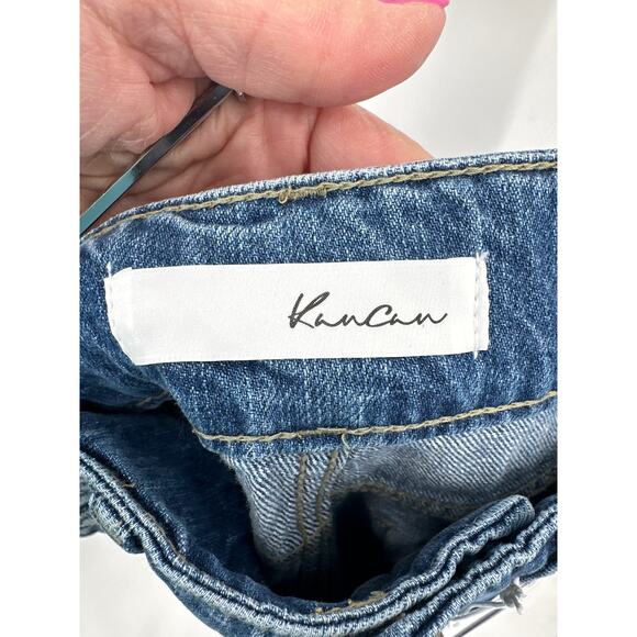 Kancan High Rise Distressed Denim Shorts Size XS NWT - Picture 5 of 7